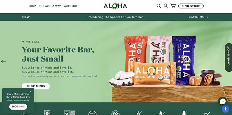 ALOHA: американський інтернет-магазин протеїнових продуктів