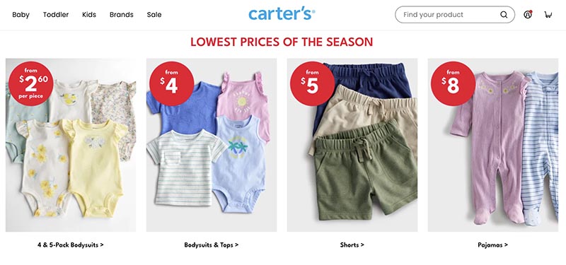 Carter’s – американський інтернет-магазин дитячого одягу